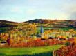  Vue sur le Village de GOUTRENS (Aveyron) en automne
Huile sur toile 55 X 38 cm