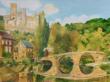 Belcastel ,le château et le vieux pont
Huile sur toile 61 X 50 cm
