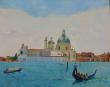  Voyage à Venise
Vue sur le grand canal et la Saluté
Huile sur toile  