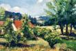 Paysage aux alentours de Goutrens (Aveyron) 
Huile sur toile 46 X 38 cm